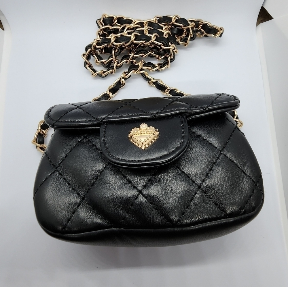 Mini Black Puffy Bag